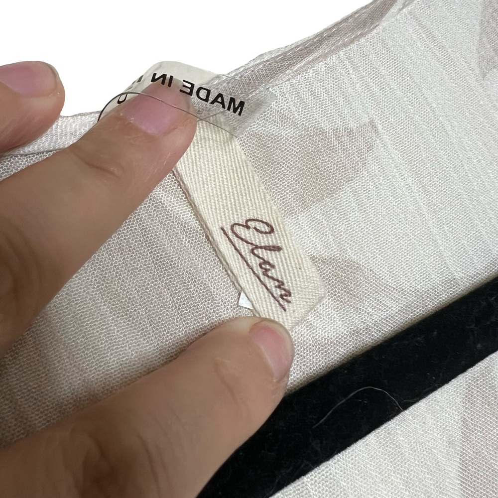 Elan Patterned Front Tie Top - Picture 3 of 4
